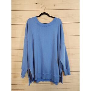 SO Women's Blue Crew Neck Sweater